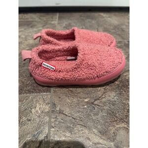 Hunter Kids First Sherpa Pink Slippers Shoes Girls EU 28 UK 10 US 1‎